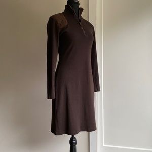 Ralph Lauren Fitted Dress Chestnut